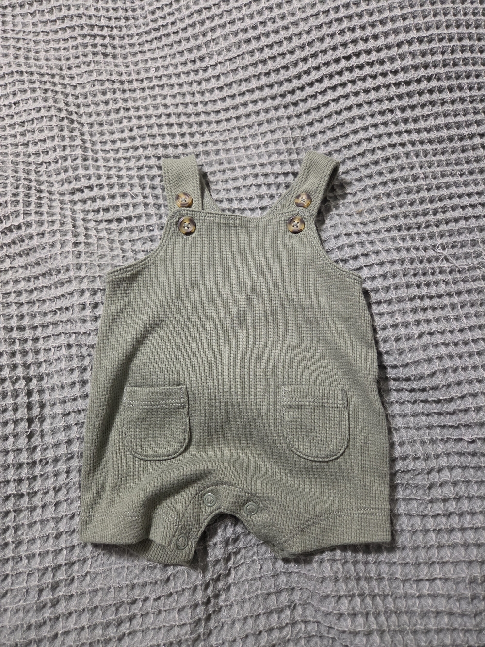 Carter's Sage Green Overalls Size Newborn